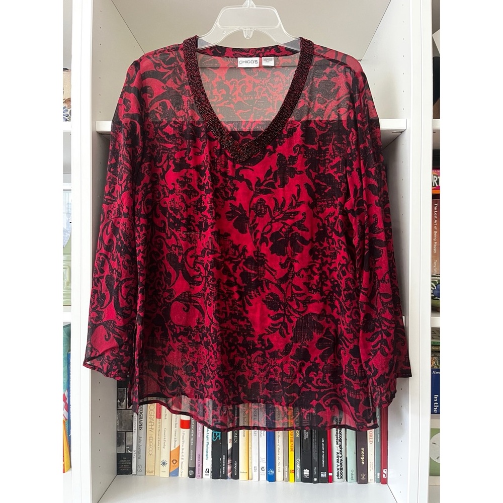 Chico’s sheer top, size 1/M